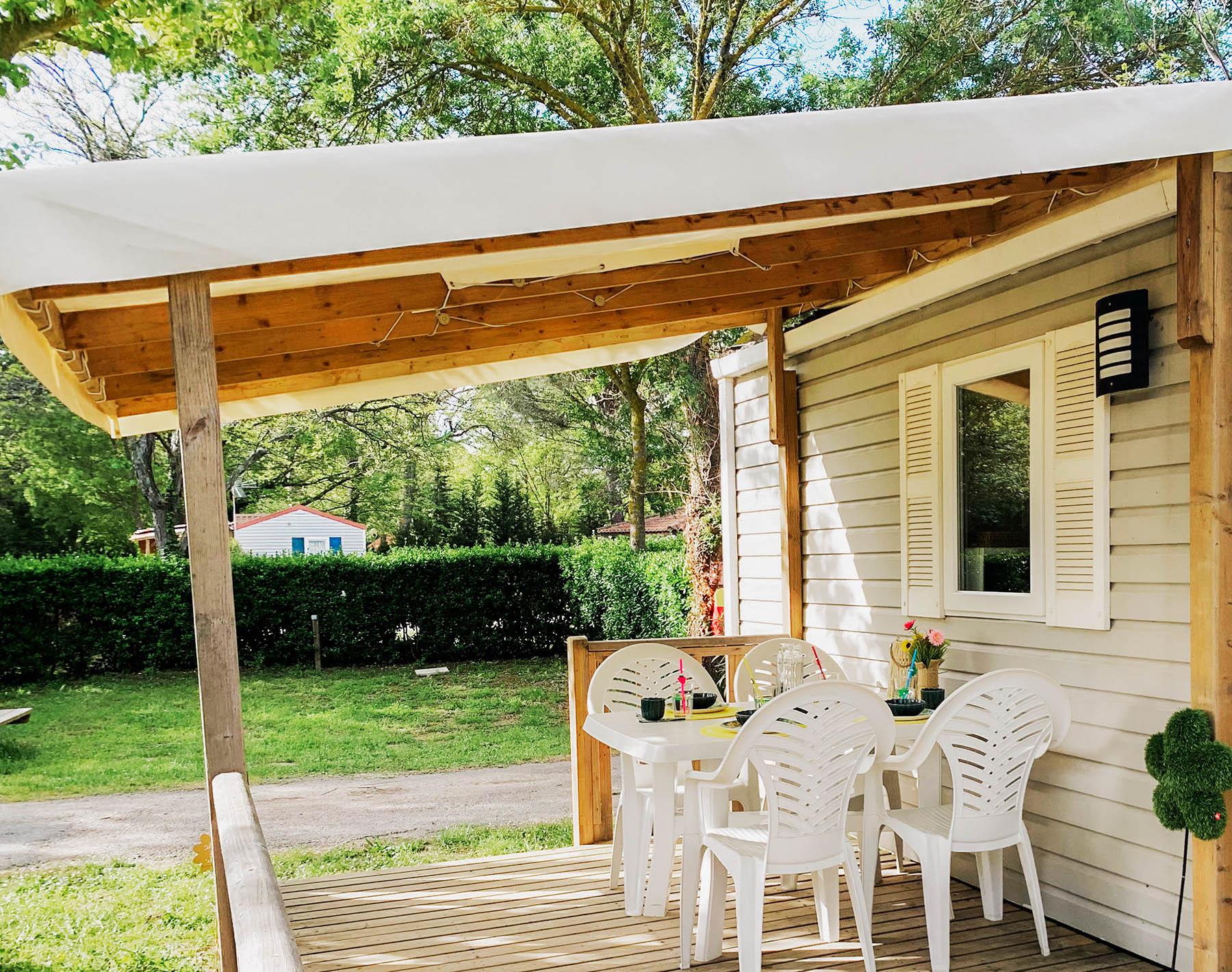 Terrasse mobil home val de cesse