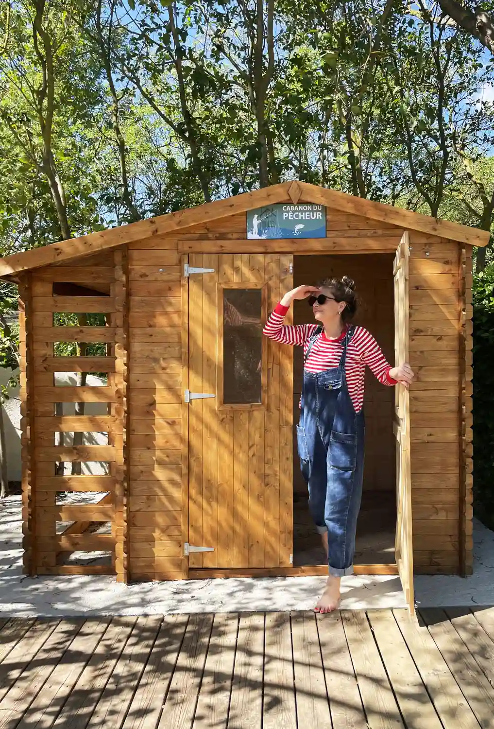 cabanon du pecheur dans le camping le val de cesse proche du canal du Midi