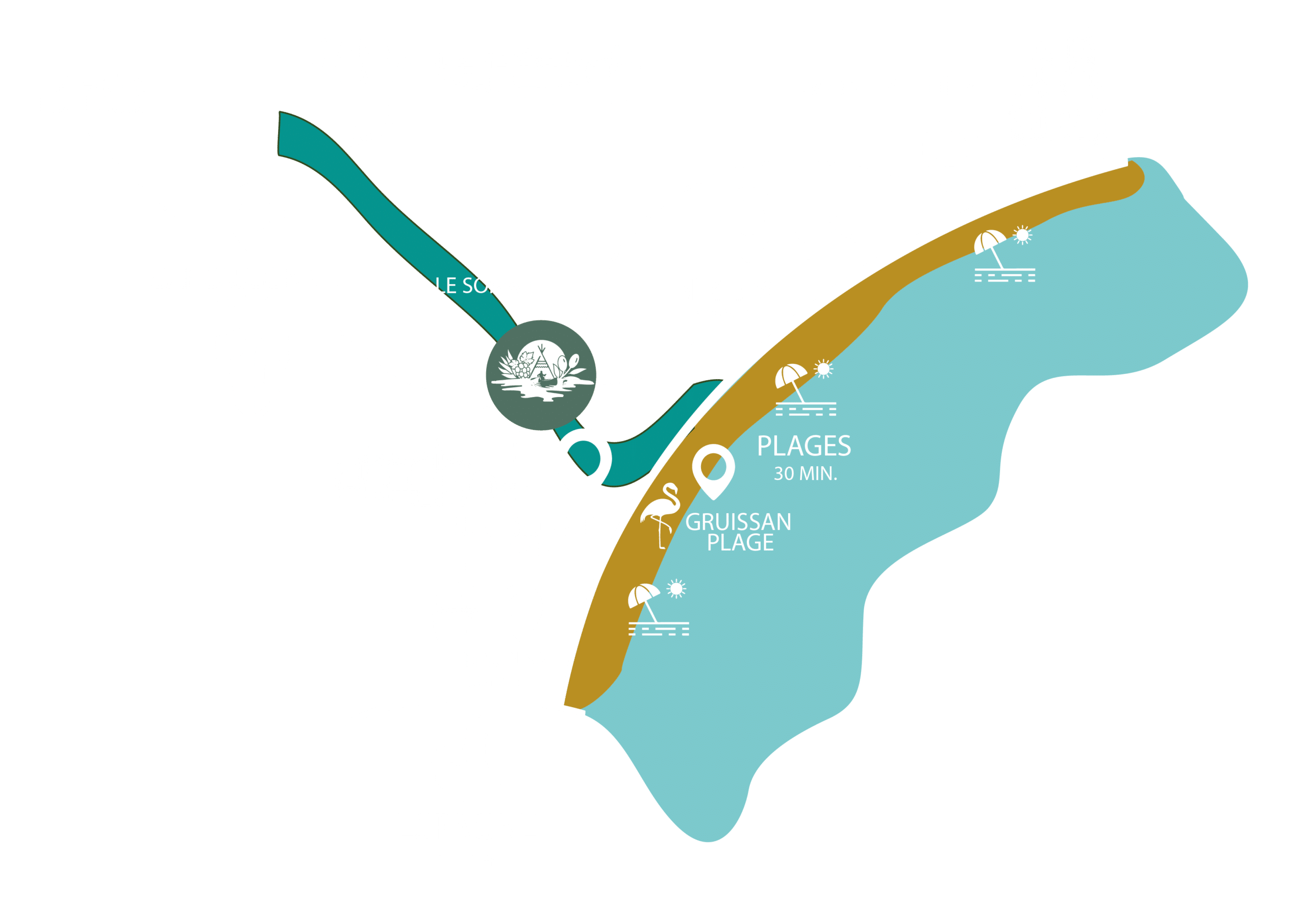 plan alentours Camping le val de cesse
